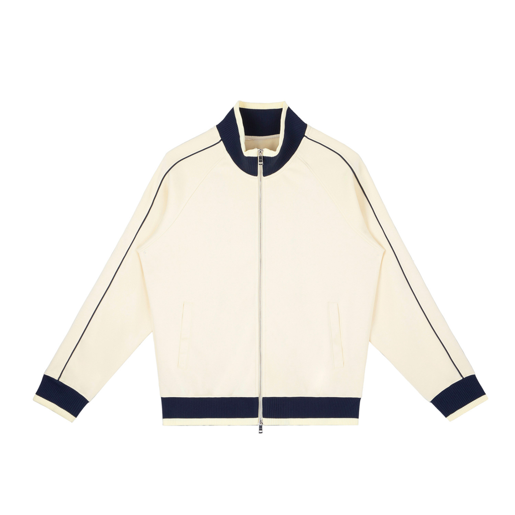 Color Block Raglan Sleeve Zip Track Jacket
