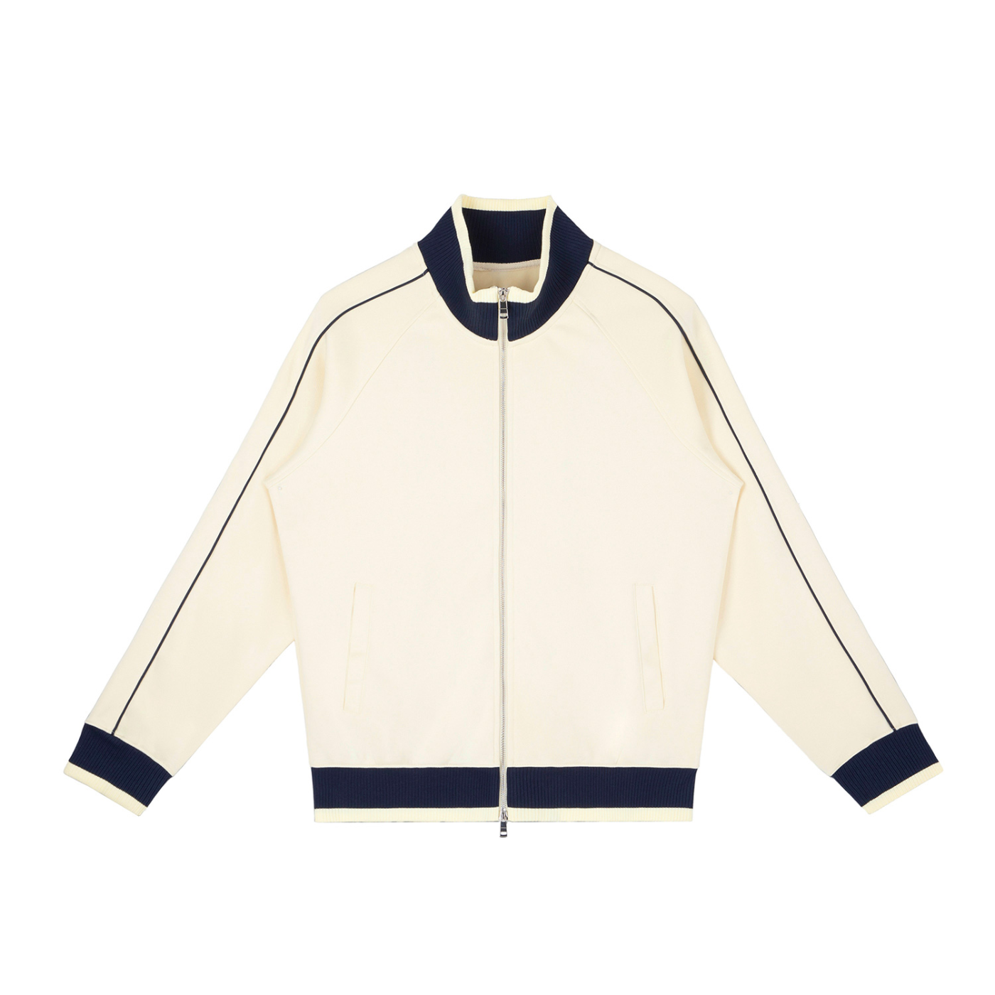 Color Block Raglan Sleeve Zip Track Jacket