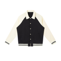 Contrast Raglan Sleeve Baseball Jacket